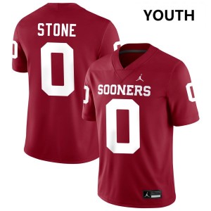 Youth David Stone Crimson Boomer Sooner #0 Limited Jersey 781931-942