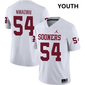 Youth Febechi Nwaiwu White Boomer Sooner #54 Limited Jersey 345500-247