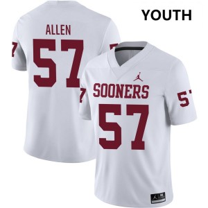 Youth Gunnar Allen White Oklahoma Sooners #57 2025 Jerseys 785832-146
