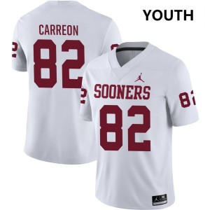 Youth Ivan Carreon White Sooners #82 High School Jersey 511743-205