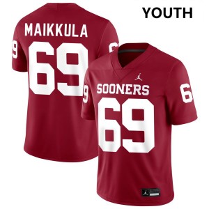 Youth Jake Maikkula Crimson Sooners #69 Player Jerseys 918250-361