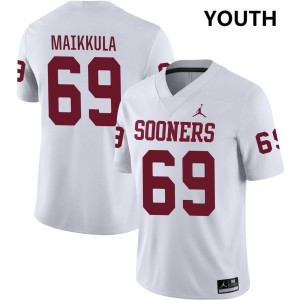 Youth Jake Maikkula White Oklahoma Sooners #69 Player Jerseys 332199-829