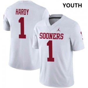 Youth Jaydan Hardy White Oklahoma Sooners #1 High School Jersey 518082-401