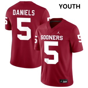 Youth Kendal Daniels Crimson OU Sooners #5 Alumni Jerseys 391153-717