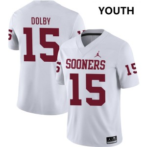 Youth Kendel Dolby White OU #15 Alumni Jerseys 140854-229