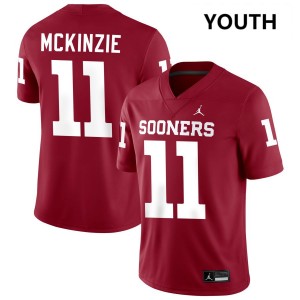Youth Kobie McKinzie Crimson OU #11 Game Jersey 174435-528