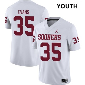 Youth Liam Evans White Oklahoma #35 2025-26 Jersey 390894-442