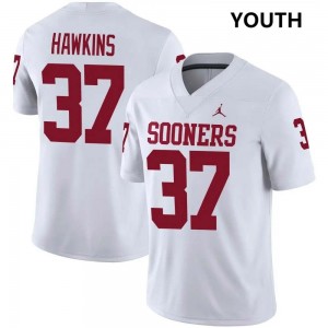 Youth Maliek Hawkins White OU #37 Player Jersey 549202-773