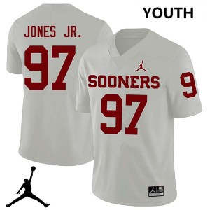Youth Marvin Jones Jr. White Oklahoma #97 Official Jersey 590236-934