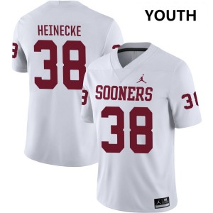 Youth Owen Heinecke White OU #38 Embroidery Jersey 943254-120
