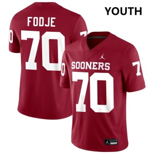Youth Ryan Fodje Crimson OU #70 University Jersey 429524-526