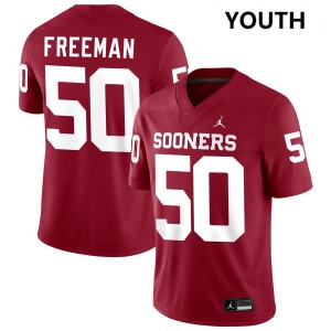 Youth Seth Freeman Crimson OU #50 Player Jerseys 396474-176