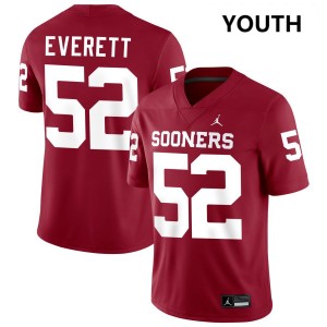 Youth Troy Everett Crimson Boomer Sooner #52 2025 Jersey 733589-148