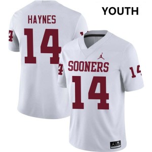 Youth Trystan Haynes White OU #14 Player Jerseys 988069-233