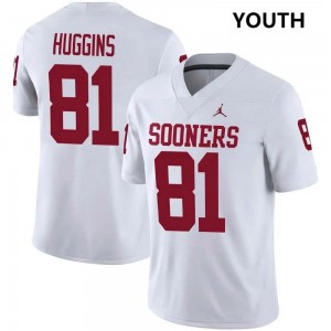 Youth Will Huggins White Sooners #81 Replica Jerseys 367781-106