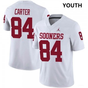 Youth Jer'Michael Carter White Sooners #84 Official Jerseys 890841-183