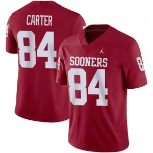 Men Jer'Michael Carter Crimson Sooners #84 2025 Jersey 702039-831